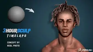 Speedsculpt Afro Bust [3_HOURS] in Zbrush #3d #zbrush
