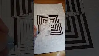 How to draw an optical illusion of a star in a box #shorts #viralvideo #art #trending