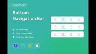 FlutterFlow Bottom Tab Bar Widget 🌟 Icons + Labels + Indicator ✅ 