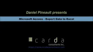 Microsoft Access - Export Data to Excel