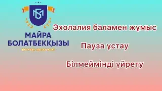ЗПР баламен жұмыс, эхолалияда күту, пауза ұстау