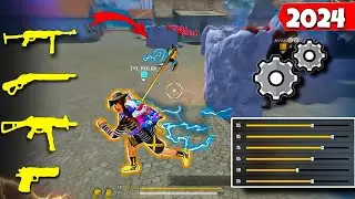 Best Headshot 🎯 Sensitivity Settings ⚙️ In Free Fire 🔥 On Samsung Galaxy A12 📲 [2024]