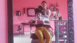 arrumando meu cabelo no salão me mostra resultado como ele Talita(3)