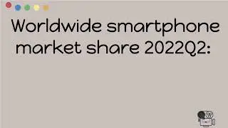 Worldwide Smartphone Market Share 2022Q2 [Apr, May, June].