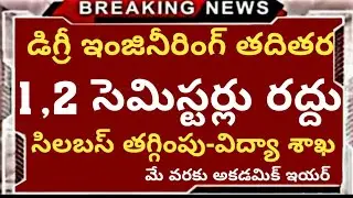 TS Degree and Engineering etc courses 1st&2nd semester exams cancel? re-opening of colleges@Trilokya