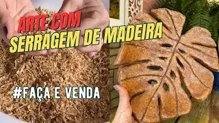 DIY - HOW TO MAKE A BEAUTIFUL PIECE FROM WOOD SAWDUST - Adam's Rib Leaf