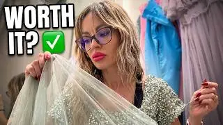 TRANSPARENT GLAM DRESS TRYON HAUL IN A SHOPPING MALL || SEE THROUGH SHEER FABRICS 