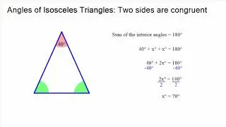 Angles of Isosceles Triangles