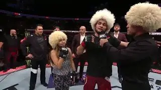 Речь Хабиба Нурмагомедова после победы на Барбозой / Nurmagomedov after the fight with Barboza.