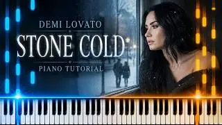 Demi Lovato Stone Cold Piano Tutorial! (Beginner)