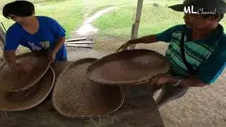 Masyarakat Kg.TIANG LAMA RANAU #gotongroyong #menumbukpadibukit#lesungkayu#orangkampung#ranau#sabah