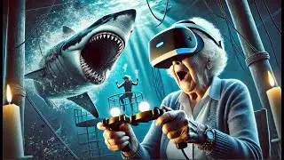 😱 90-Year-Old Grandma Faces a SHARK in VR! – Ocean Descent (PSVR)