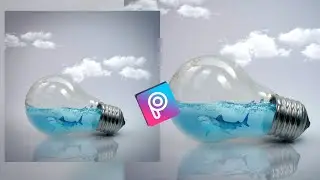 Picsart  3D Creative Editing Tutorial | Picsart HD Manipulation Edit |  Water Splash In Bulb
