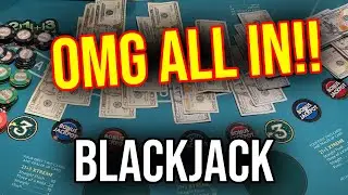 MASSIVE BETS!! CRAZY INTENSE BLACKJACK ACTION!! June 17th 2023