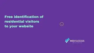 Free identification of residential visitors to your website