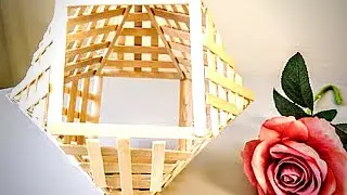 DIY CREATIONS / Popsicle Sticks Night Lamp | # 08