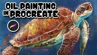 How to Paint a Turtle with Oils in Procreate | Tutorial