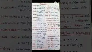 Trigonometry  formula