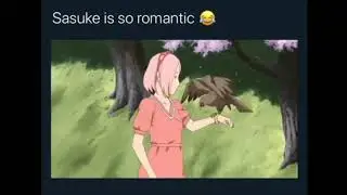 Sasuke is so romantic😂  •  Anime memes
