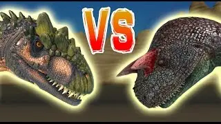 ARK | ALLO vs CARNO Allosaurus VS Carnotaurus Dino Battle Gameplay