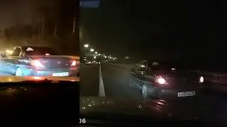 ПЬЯНЫЙ БЕЗ КОЛЕСА ПЫТАЕТСЯ СКРЫТЬСЯ С ДТП. ПИТЕР, КАД.