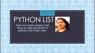 Python List | How to add elements from user in python list