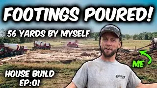 Pouring FOOTINGS  for the NEW HOUSE! #ep1