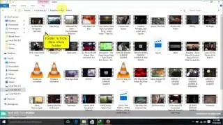 how to hide and show folder and file in window10