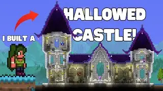 How I Built a HALLOWED CASTLE in Terraria! (Calamity Mod)