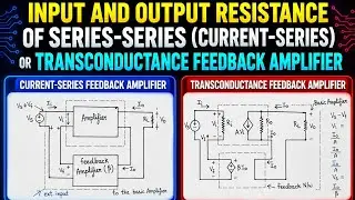 Input and Output Resistance Of Series-Series (Current-Series) or Transconductance Feedback Amplifier