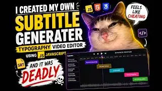 I created my own subtitle generater - Typography video editor using Javascript and It was deadly.