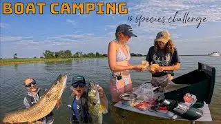 Boat Camping Until I Catch 16 Fish Species