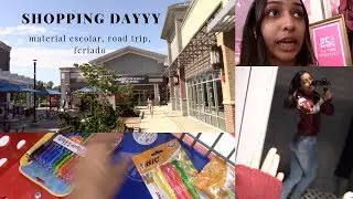 fds de compras, material escolar americano & road trip