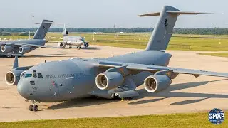 C-17 Globemaster formation flying and Airdrop #military #aviation #army #usaf #foryou #para #raaf