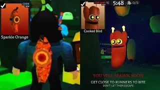(Banana eats) thanksgiving cooked bird and glittering pumpkin