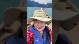 นั่งเรือชมธรรมชาติ บรรยากาศดีๆ #แม่อุ๊ชาแนล #เขื่อนเชี่ยวหลาน