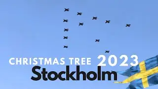 2023 Christmas Tree Flight Formation - SK 60 | SAAB 105: Stockholm, Sweden 4K