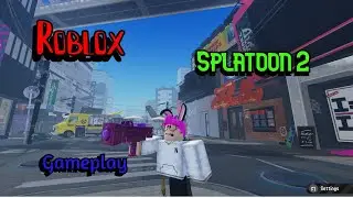 Playing splatoon 2 in Roblox | Roblox Splatoon 2