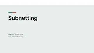 Subnetting - Lezioni di Informatica