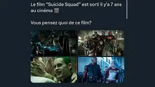 Le film “Suicide Squad” est sorti il y’a 7 ans au cinéma 🎬