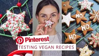 VEGAN GINGERBREAD COOKIES 🍪 Testing PINTEREST Recipes | Nikki Vegan |
