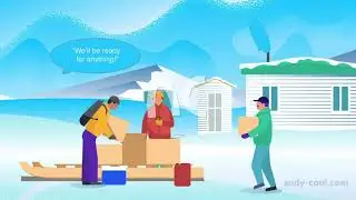 Nunavut - Northern Canada, 2D animation.