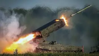 30 Thermobaric Rocket Bombs in 15-Seconds - The Russian TOS-1 Flamethrower