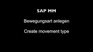 SAP MM - Create Movement Type