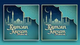 Ramzan Kareem 2024 / Social Media Post Design / Illustrator Tutorial