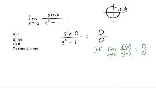 Calculus: lim as x approaches 0 of sinx/(e^x-1)
