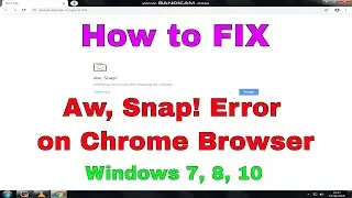 How to Fix Aw, Snap! Error on Chrome browser By EasyTech Home