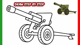 How to Draw a Cannon – Step by Step Art for Adults  #howtodraw
