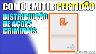 SAIBA COMO EMITIR A CERTIDÃO DE DISTRIBUIÇÃO DE AÇÕES CRIMINAIS de forma fácil