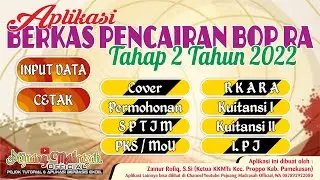Aplikasi Berkas Pencairan BOP RA Tahap II Tahun 2022